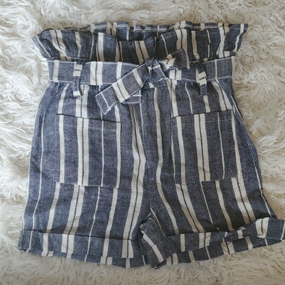 Joes Jeans Girls Striped Blue and White Women's Shorts